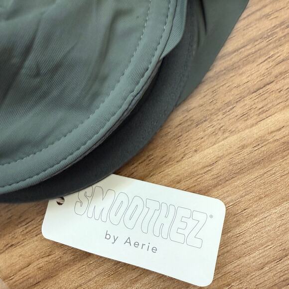 NWT AERIE SMOOTHEZ Bra Mesh Unlined Full Coverage in Green Adjustable Straps - Picture 8 of 9